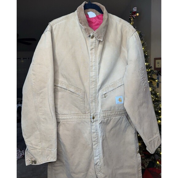 Carhartt 44T Coveralls 996QZ Duck Insulated Quilted Jumpsuit Made In USA Vtg - Picture 3 of 16